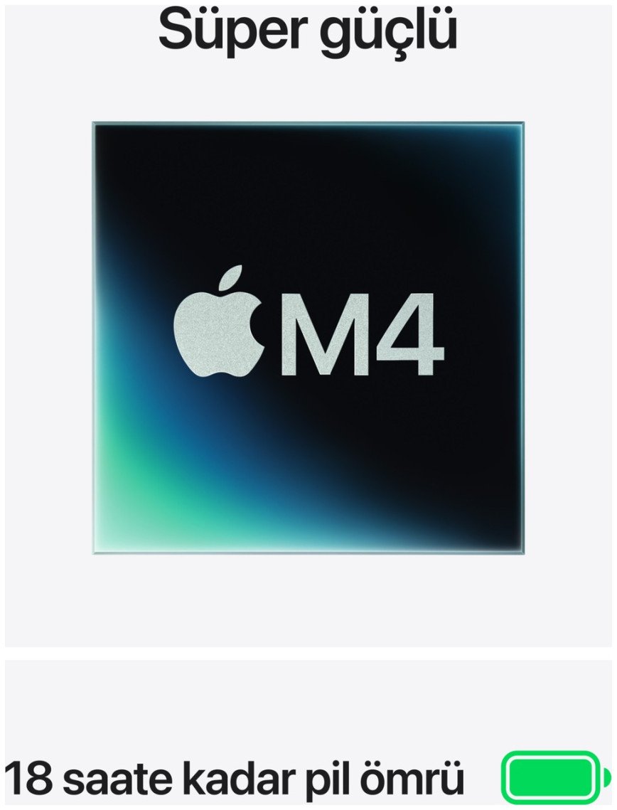 Apple MacBook Air M4 16GB 256GB SSD macOS 15" Taşınabilir Bilgisayar Gök Mavisi MC7A4TU/A